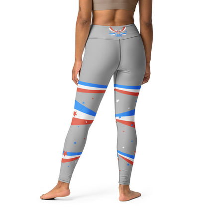 ET80 Grey/Blue triple Stripe Leggings