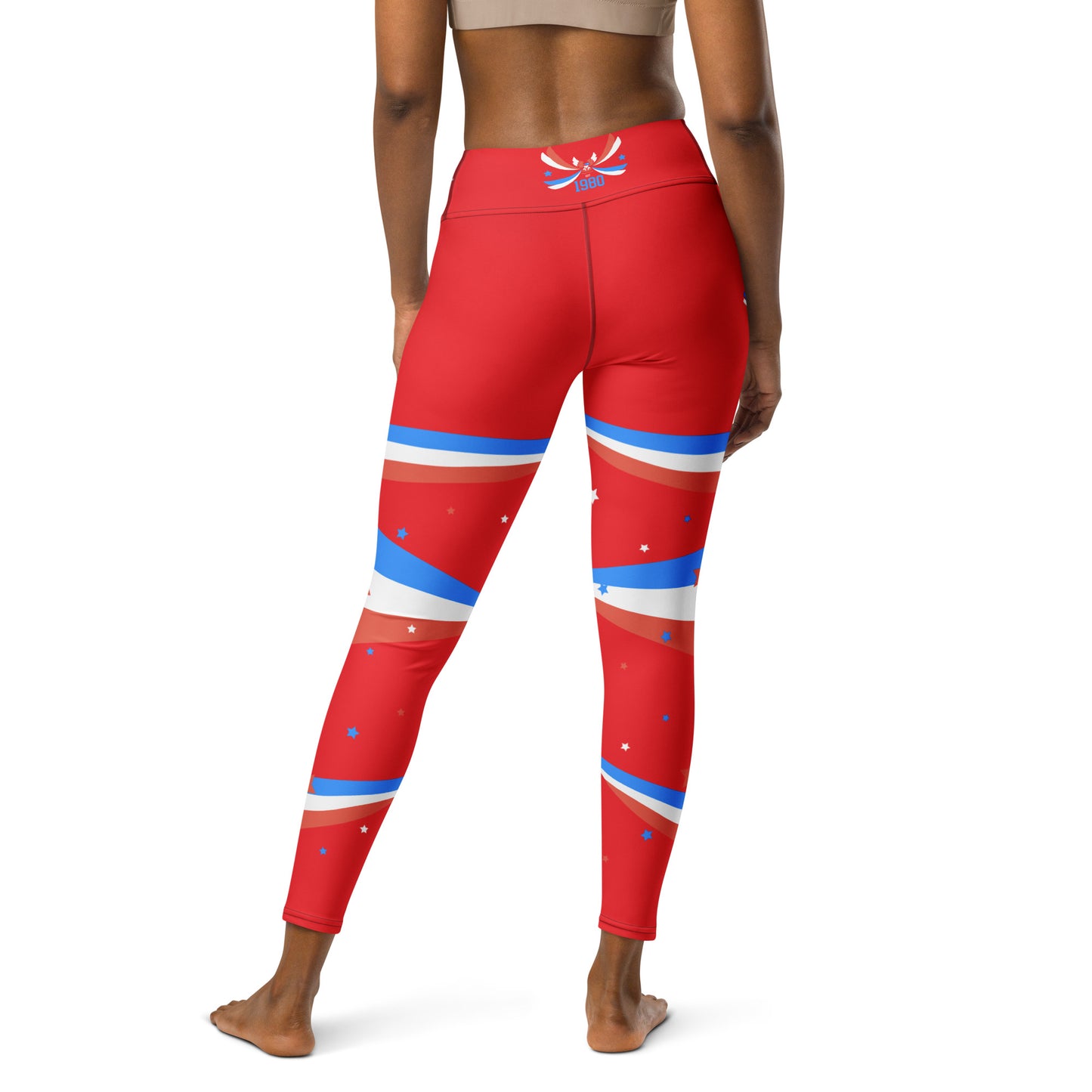 ET80 Women’s Red/Blue Triple Stripe Leggings