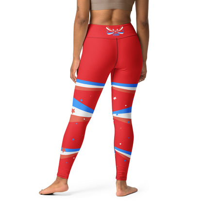 ET80 Women’s Red/Blue Triple Stripe Leggings