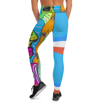 Platinum Collection 1980/Blue Yoga Leggings