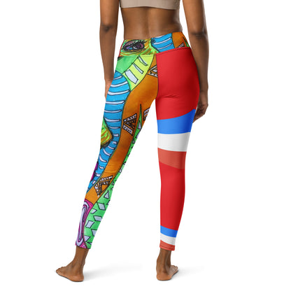 Platinum Collection 1980/Red Yoga Leggings