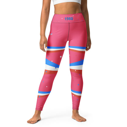 ET80 Pink/Blue Triple Stripe Leggings