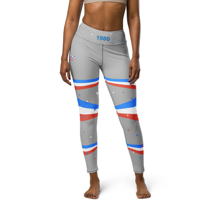 ET80 Grey/Blue triple Stripe Leggings