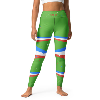 ET80 Green/Blue triple Stripe Leggings