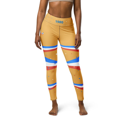 ET80 Gold/Blue Triple Stripe Leggings