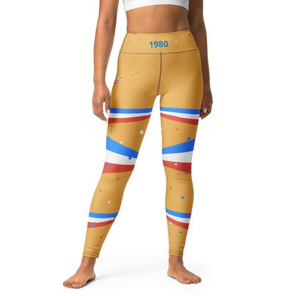 ET80 Gold/Blue Triple Stripe Leggings