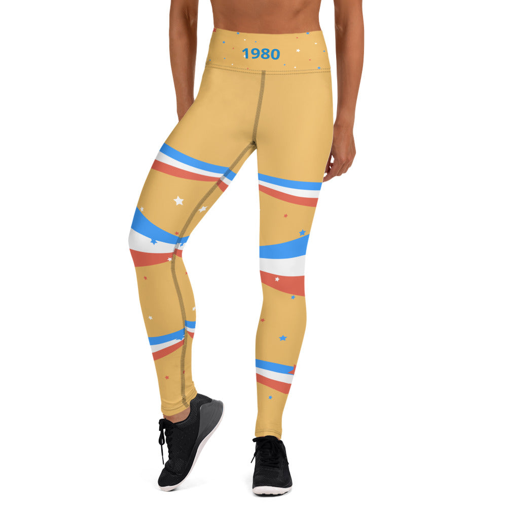 ET80 Gold/Blue Triple Stripe Leggings