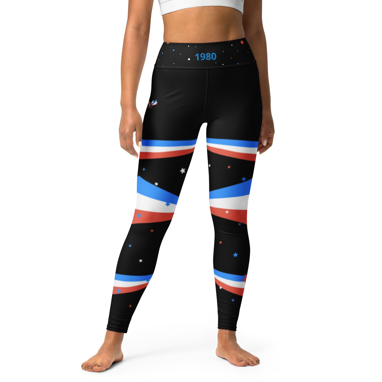 ET80 Black/Blue Triple Stripe Leggings