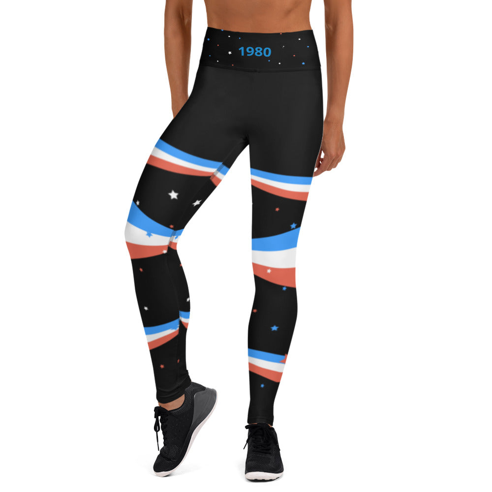 ET80 Black/Blue Triple Stripe Leggings