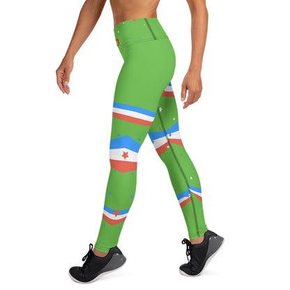 ET80 Green/Blue triple Stripe Leggings