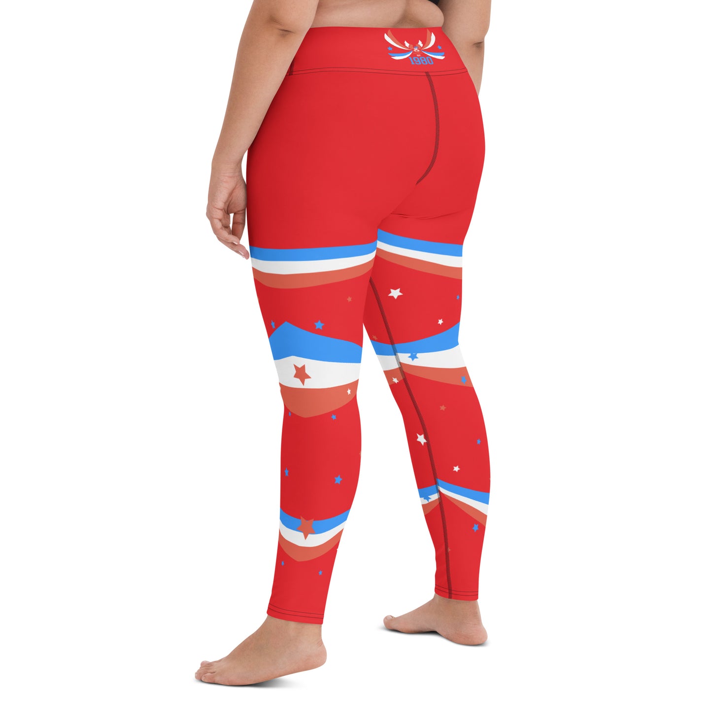 ET80 Women’s Red/Blue Triple Stripe Leggings