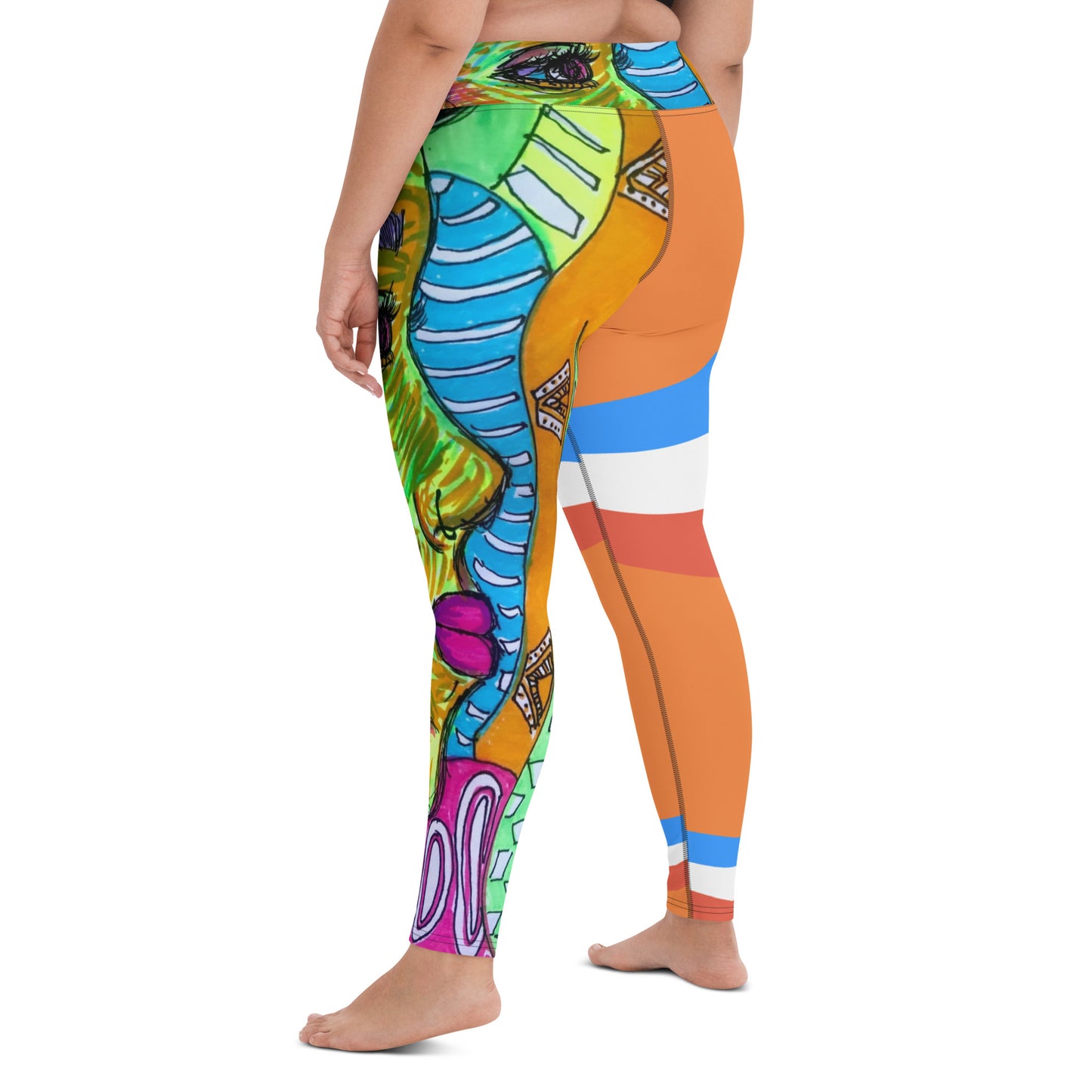 Platinum Collection 1980/Orange Yoga Leggings