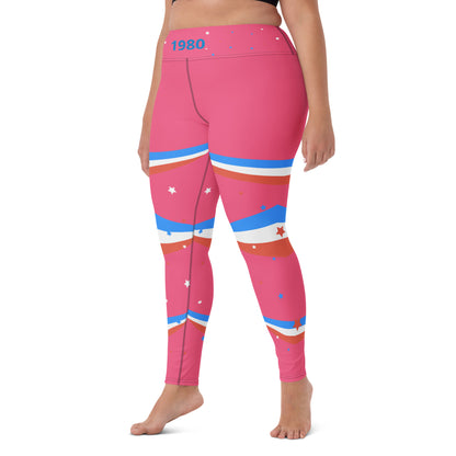 ET80 Pink/Blue Triple Stripe Leggings