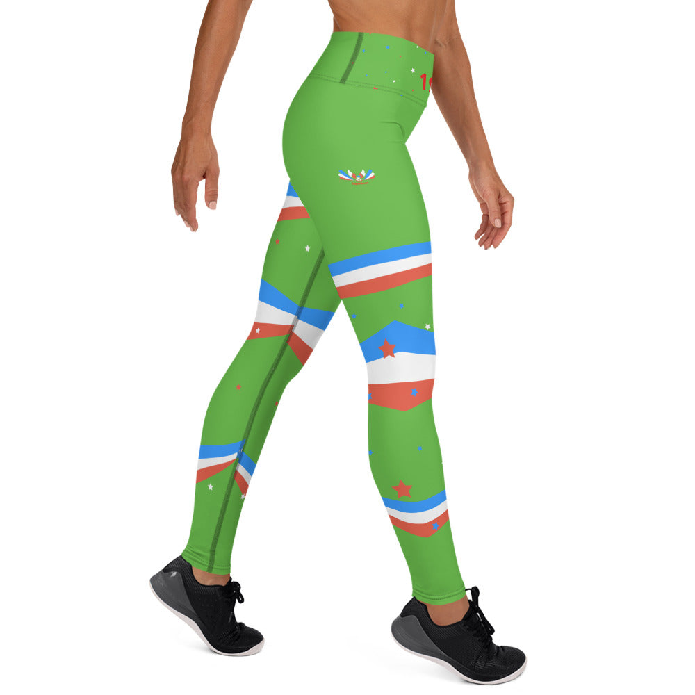 ET80 Green/Blue triple Stripe Leggings