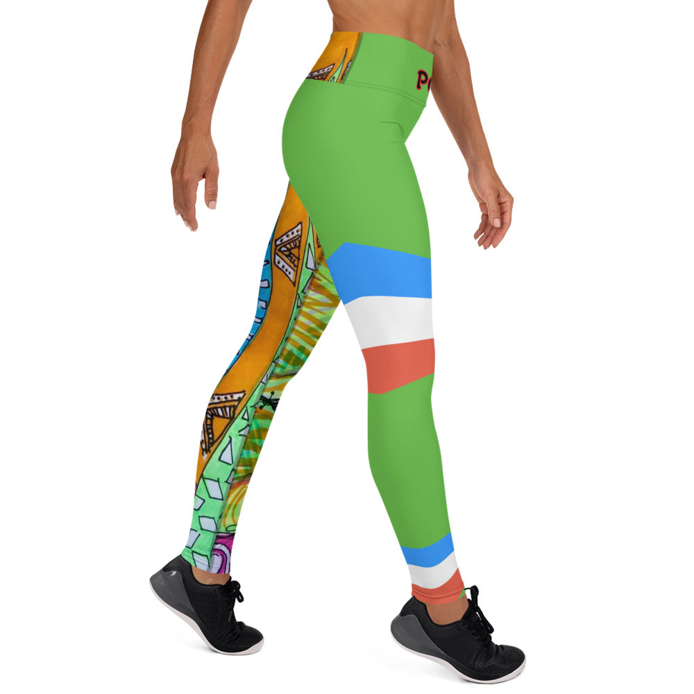 Platinum Collection 1980/Green Yoga Leggings