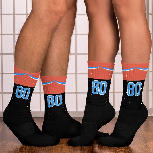 ET80 Black/Orange Top Socks