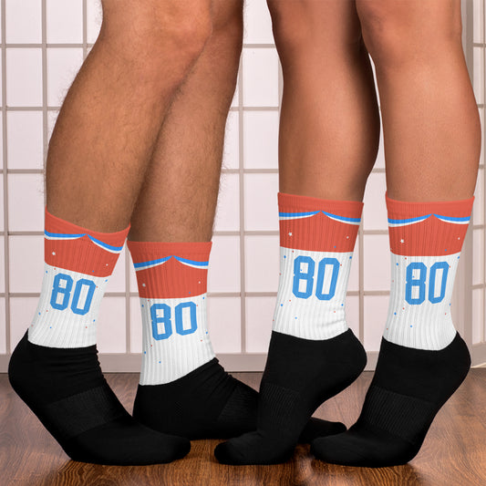 ET80 White/Orange Top  Socks