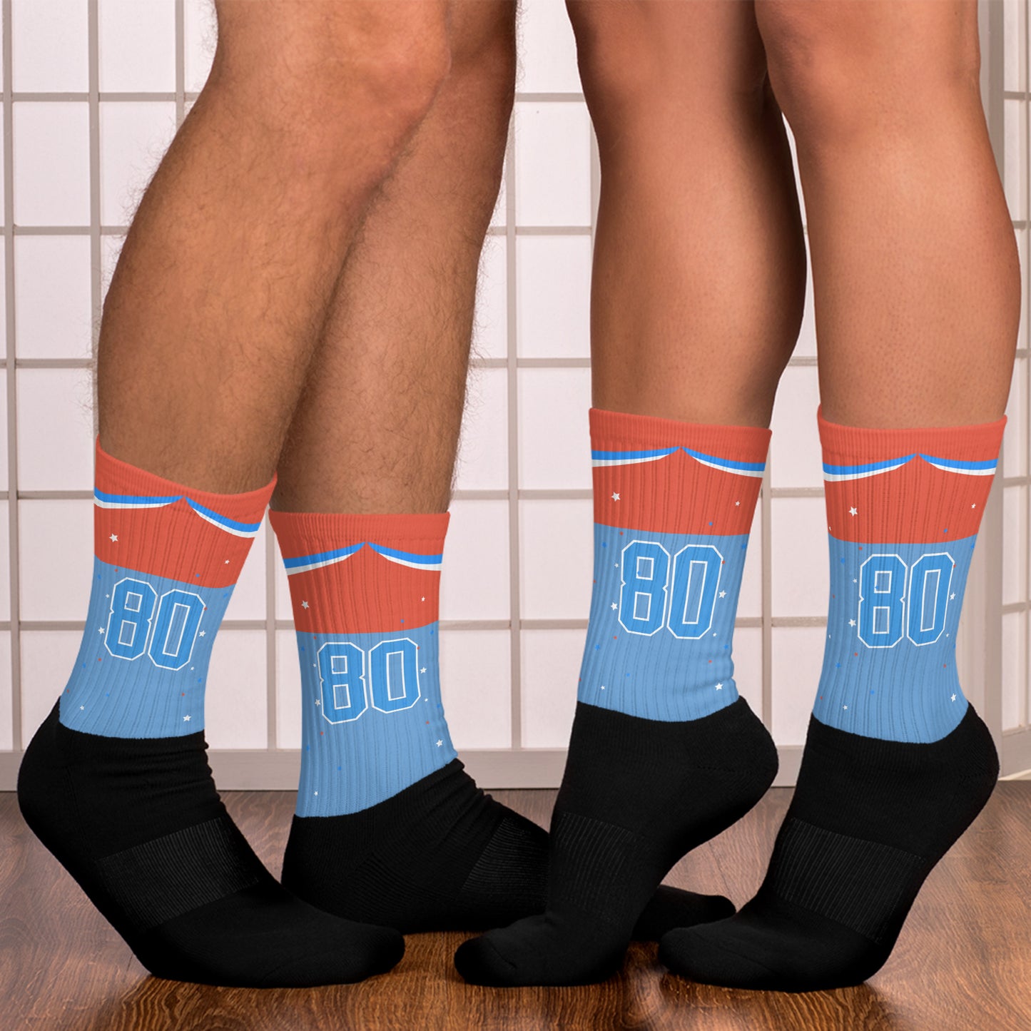 ET80 Blue/Orange Top  Socks