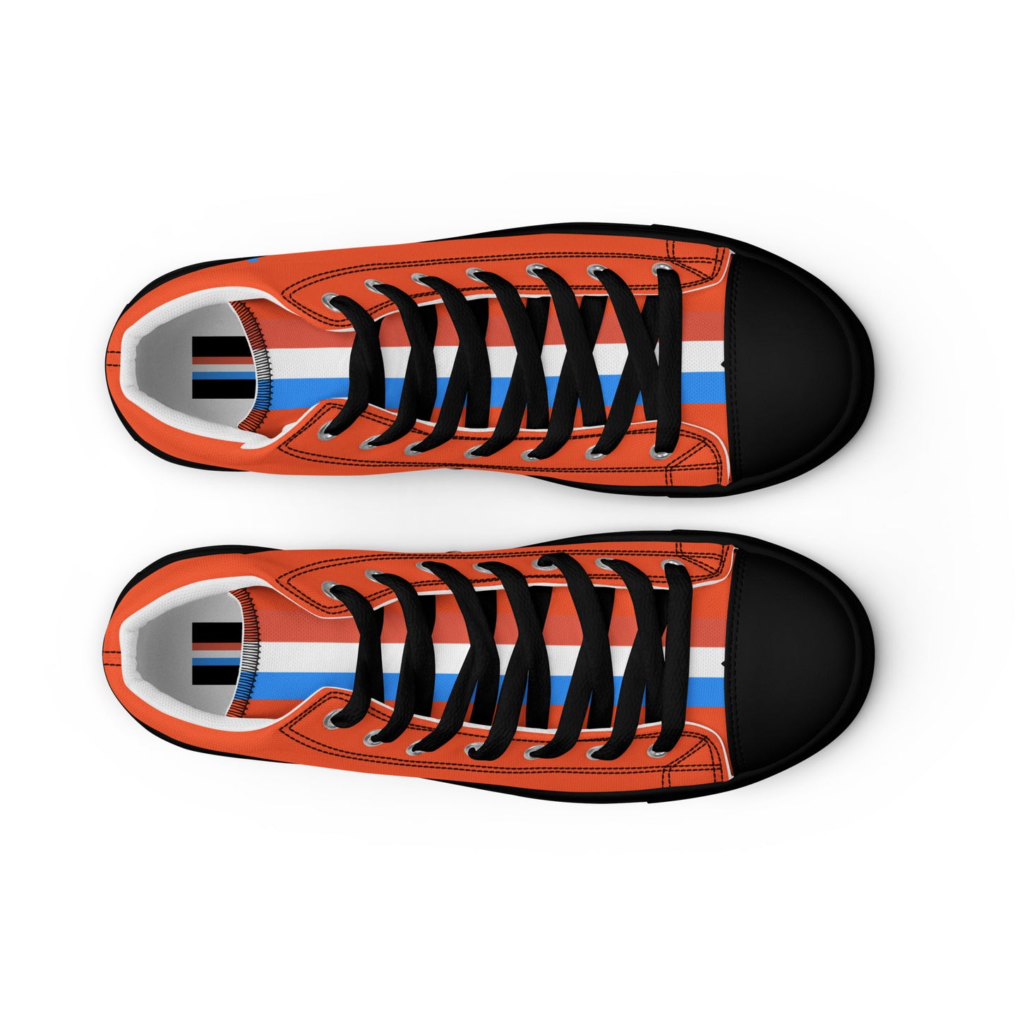 ET80 Orange high top canvas shoes