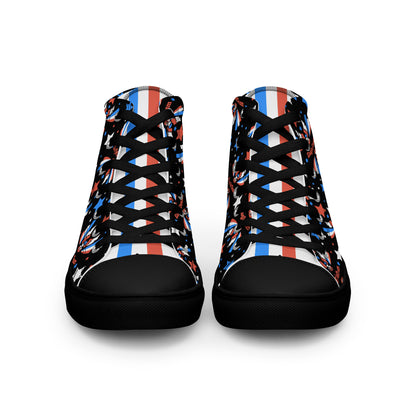 ET80 Black Multi logo high top canvas shoes