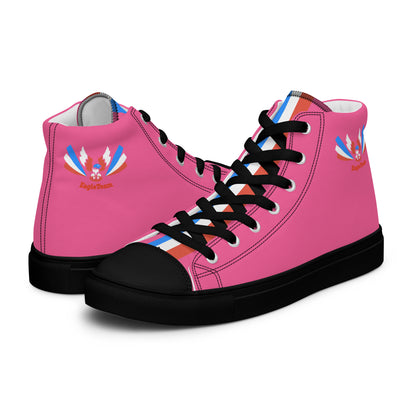 ET80 Pink high top canvas shoes