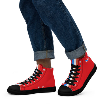 ET80 Red high top canvas shoes