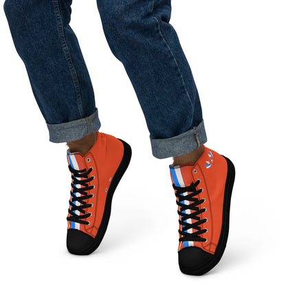 ET80 Orange high top canvas shoes