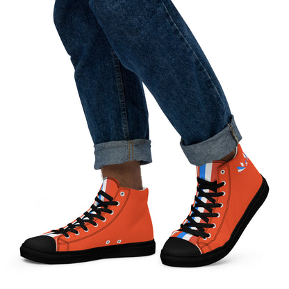 ET80 Orange high top canvas shoes