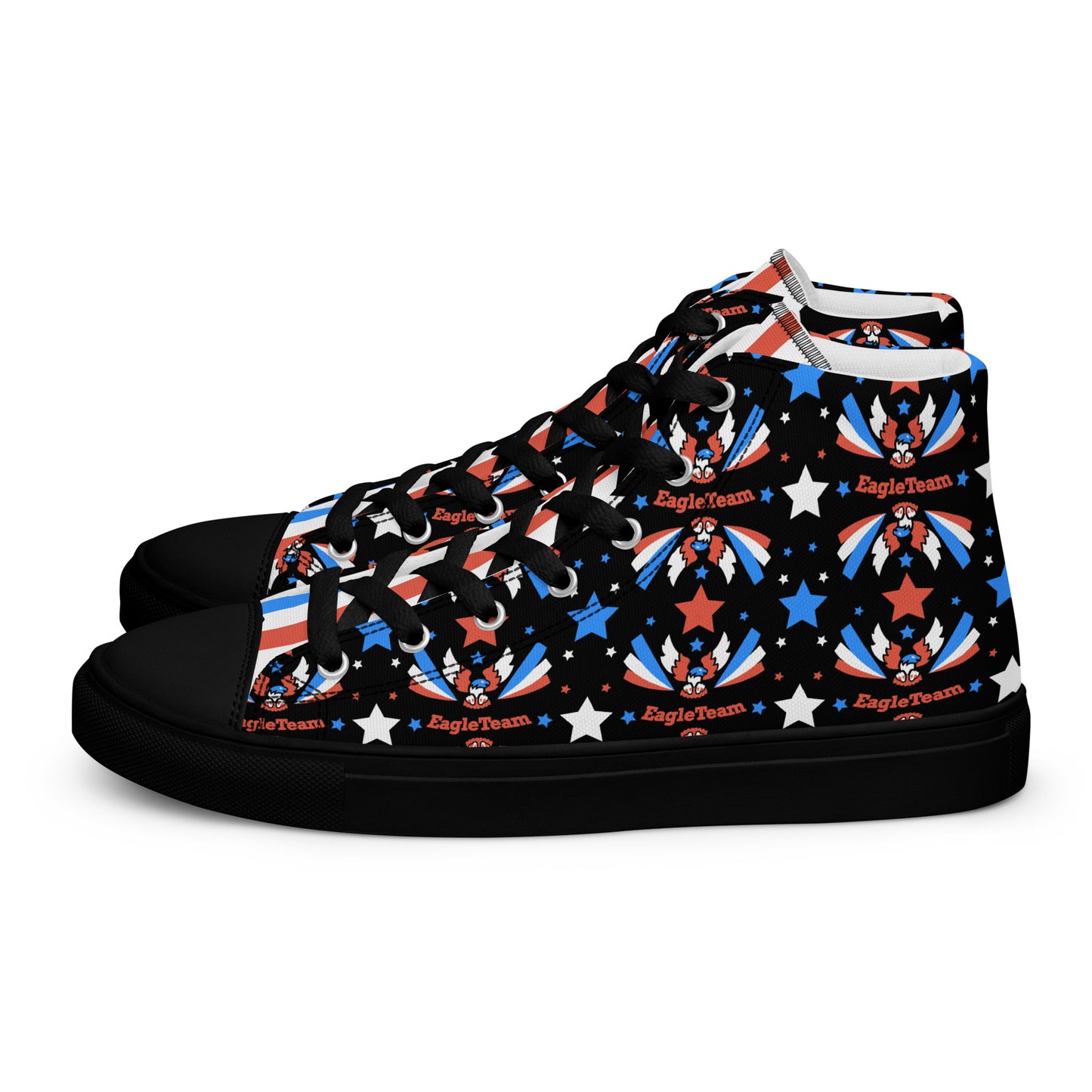 ET80 Black Multi logo high top canvas shoes