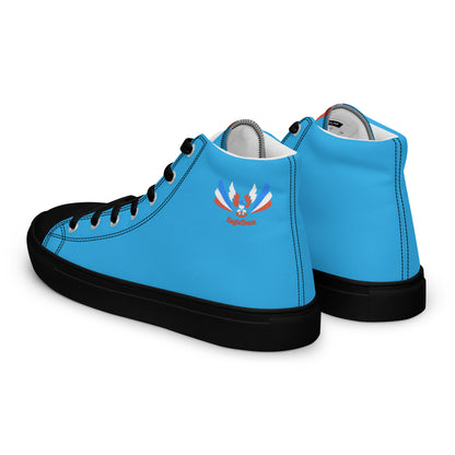 ET80 Blue high top canvas shoes