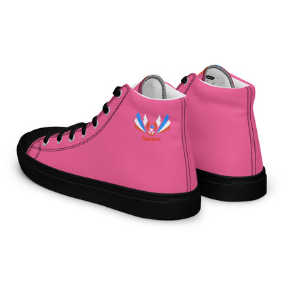 ET80 Pink high top canvas shoes