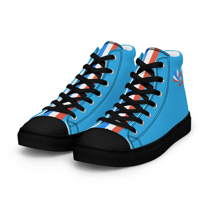 ET80 Blue high top canvas shoes