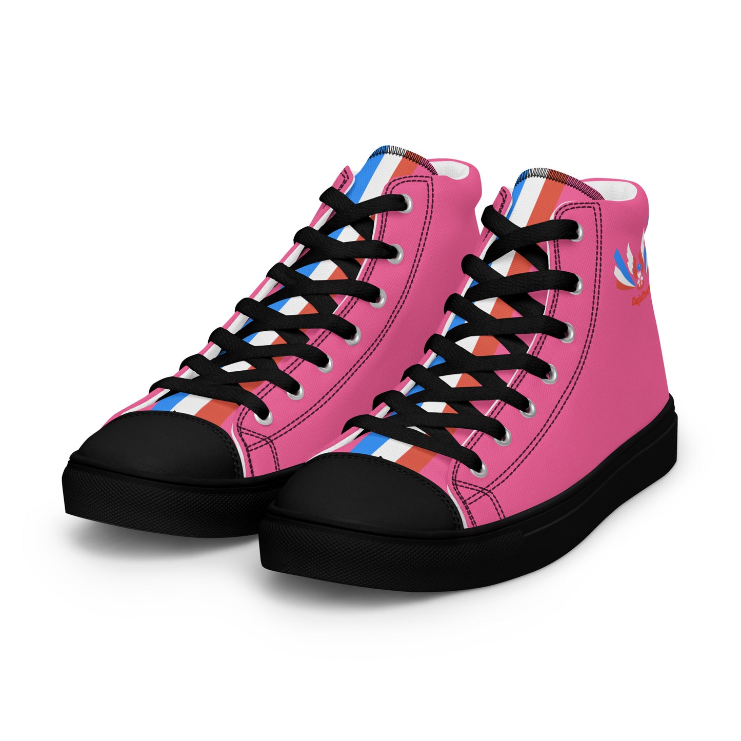 ET80 Pink high top canvas shoes