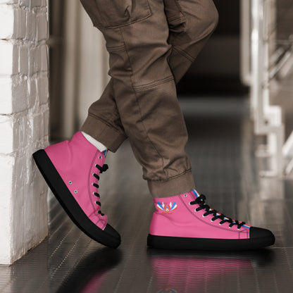 ET80 Pink high top canvas shoes