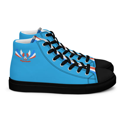 ET80 Blue high top canvas shoes