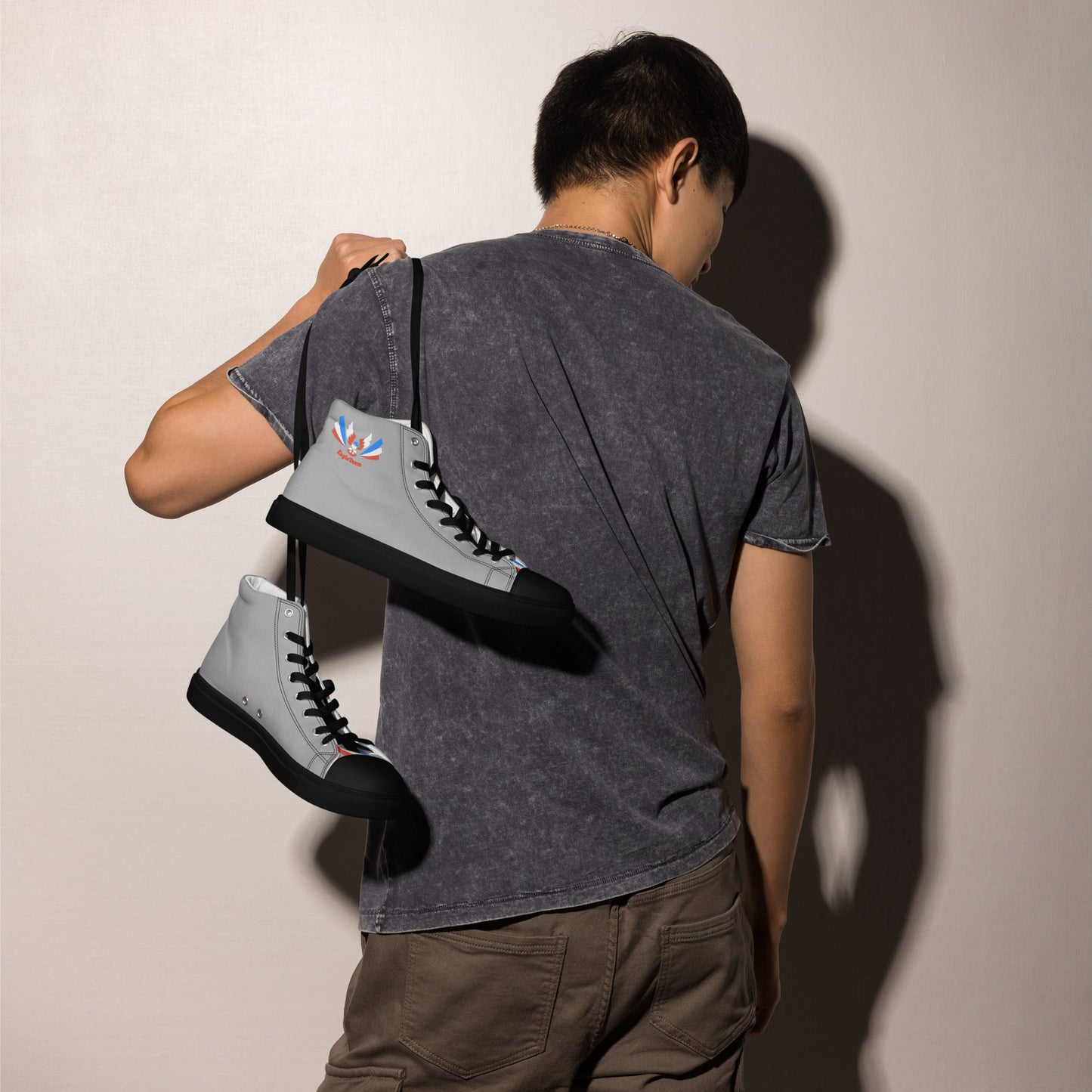 ET80 Grey high top canvas shoes