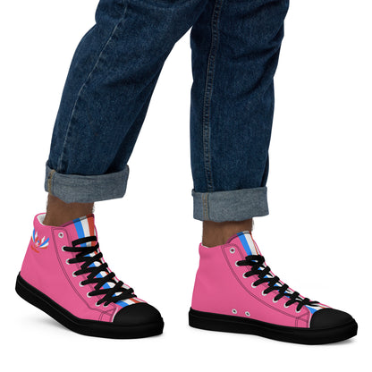 ET80 Pink high top canvas shoes