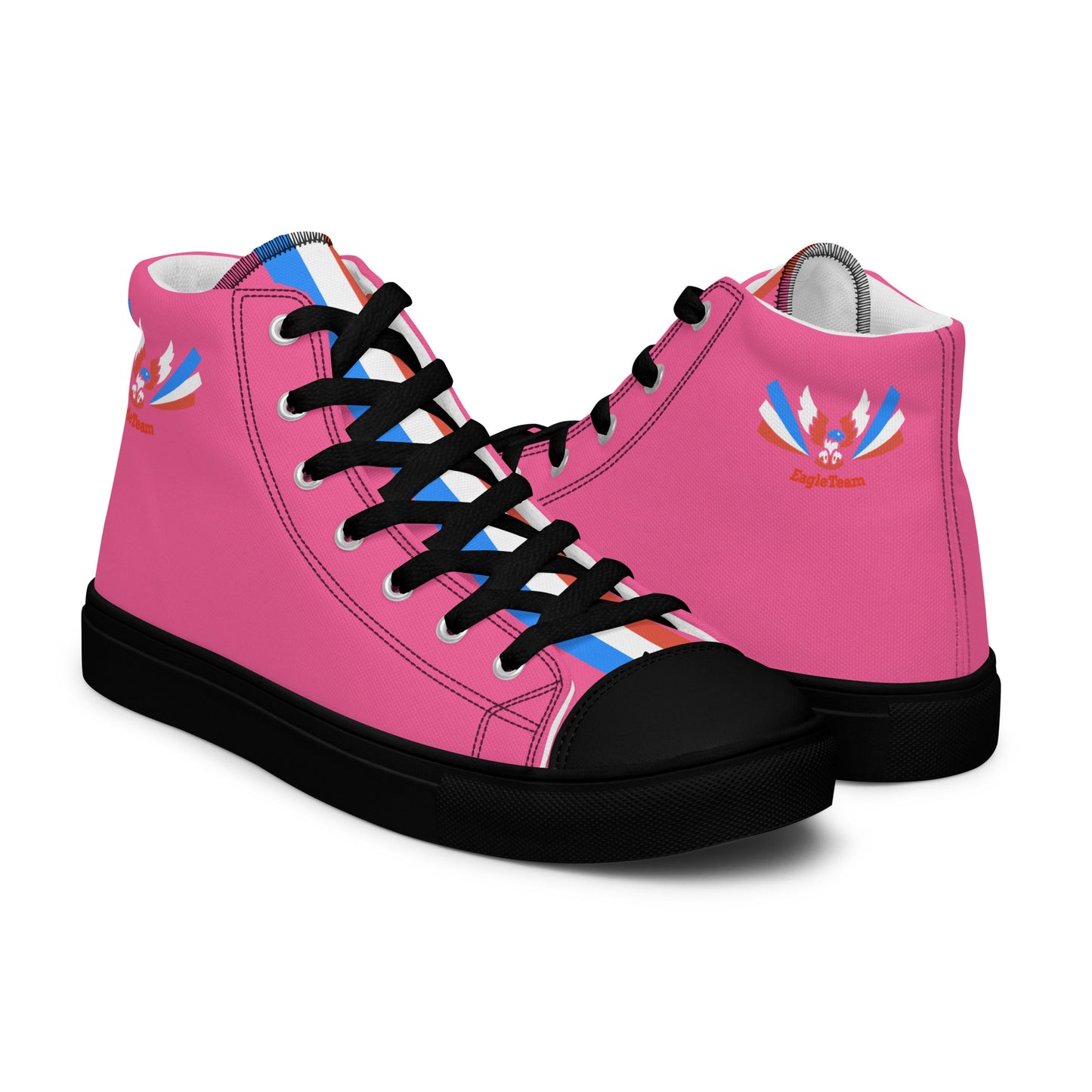 ET80 Pink high top canvas shoes