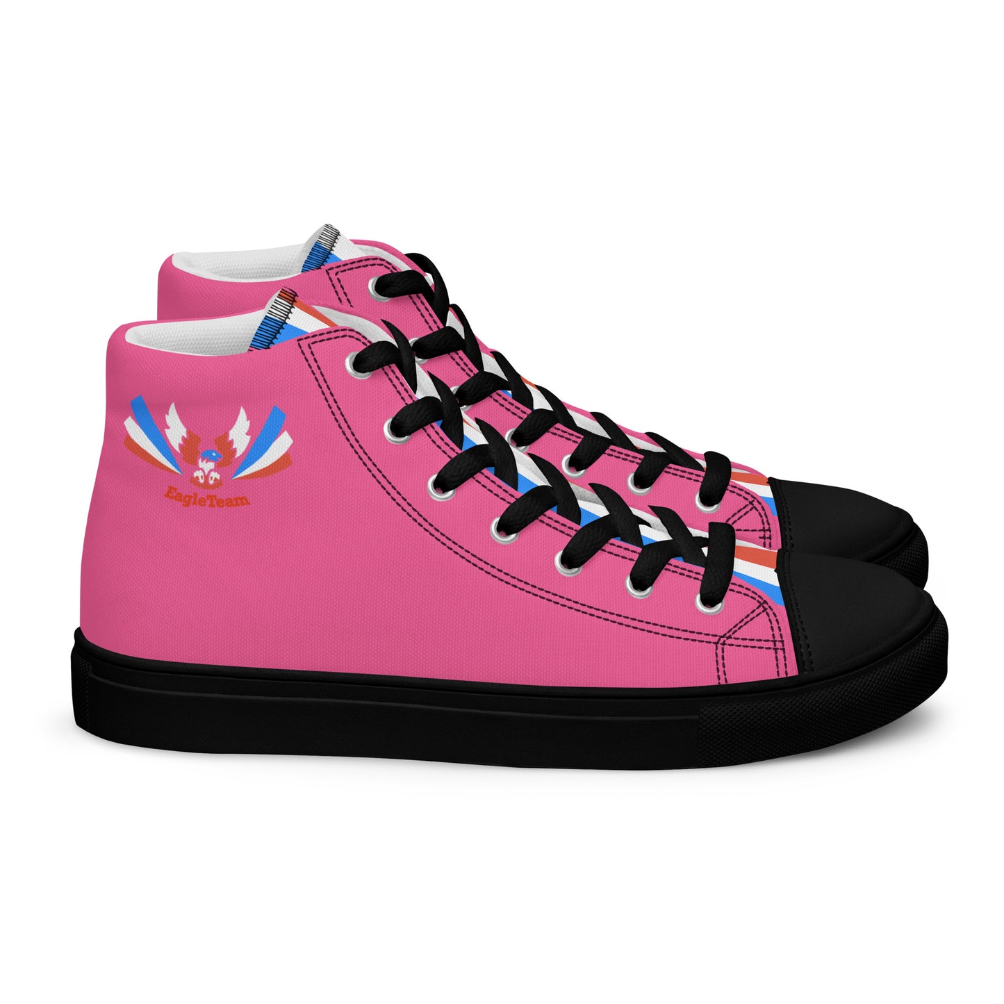 ET80 Pink high top canvas shoes