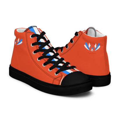 ET80 Orange high top canvas shoes