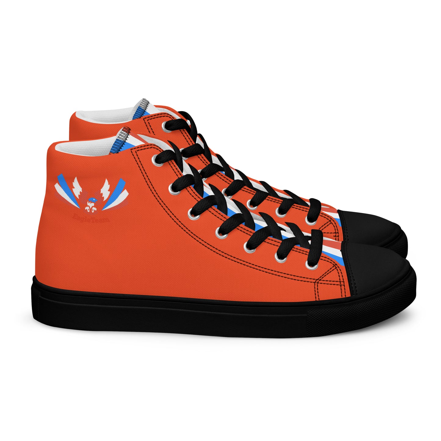 ET80 Orange high top canvas shoes