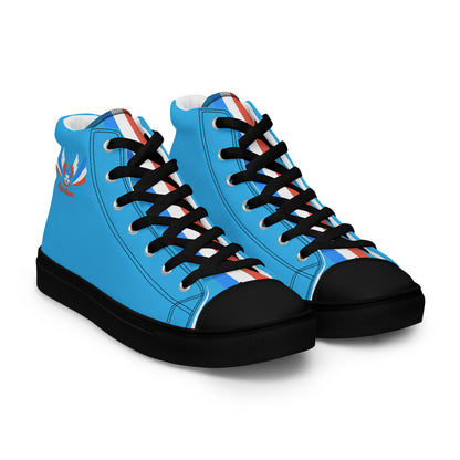 ET80 Blue high top canvas shoes