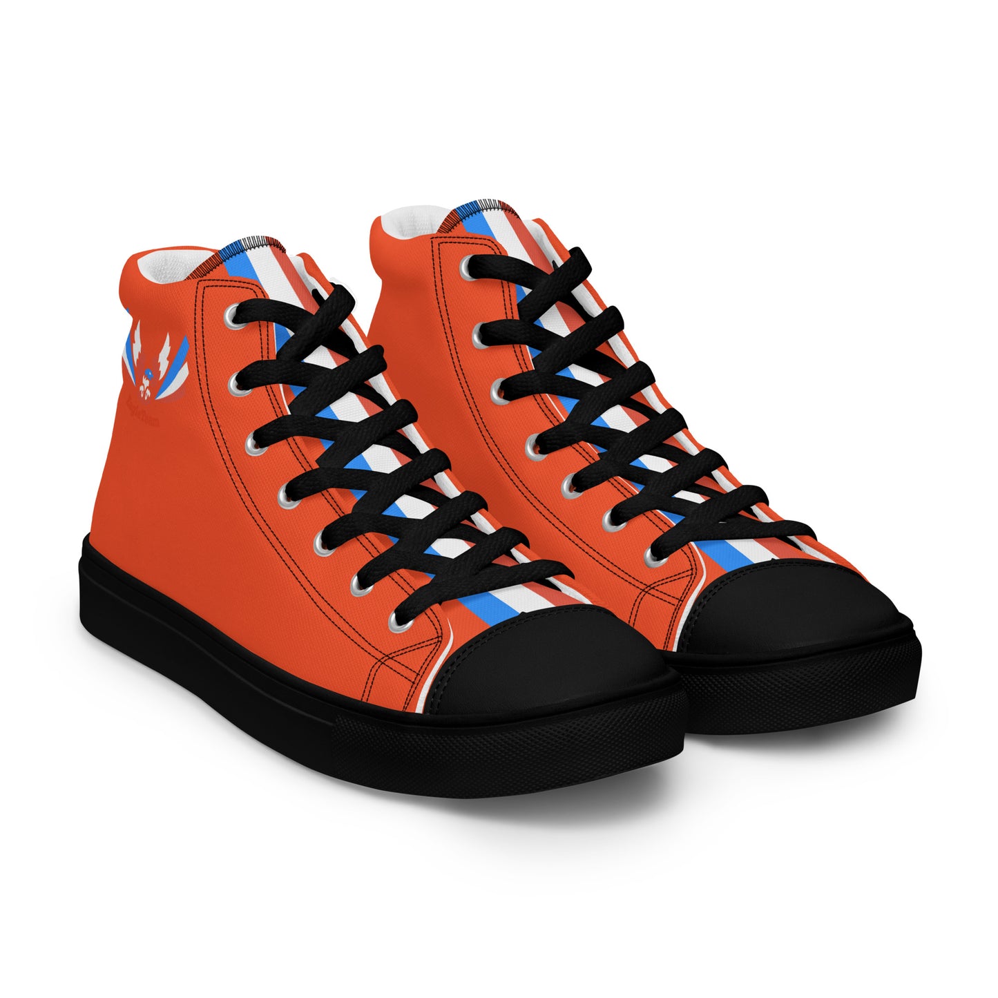 ET80 Orange high top canvas shoes