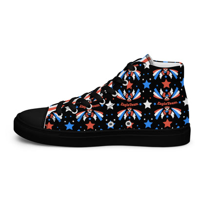 ET80 Black Multi logo high top canvas shoes