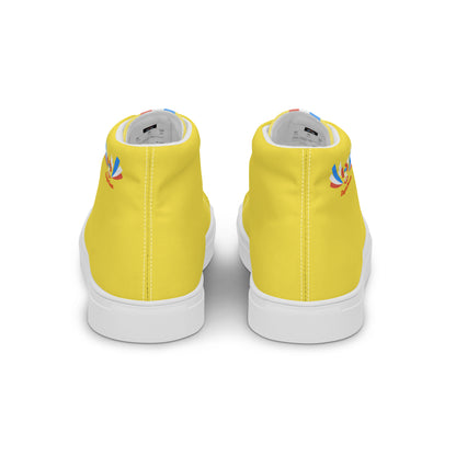 ET80 Yellow high top canvas shoes