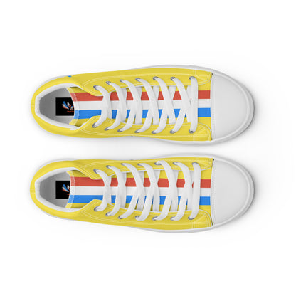 ET80 Yellow high top canvas shoes