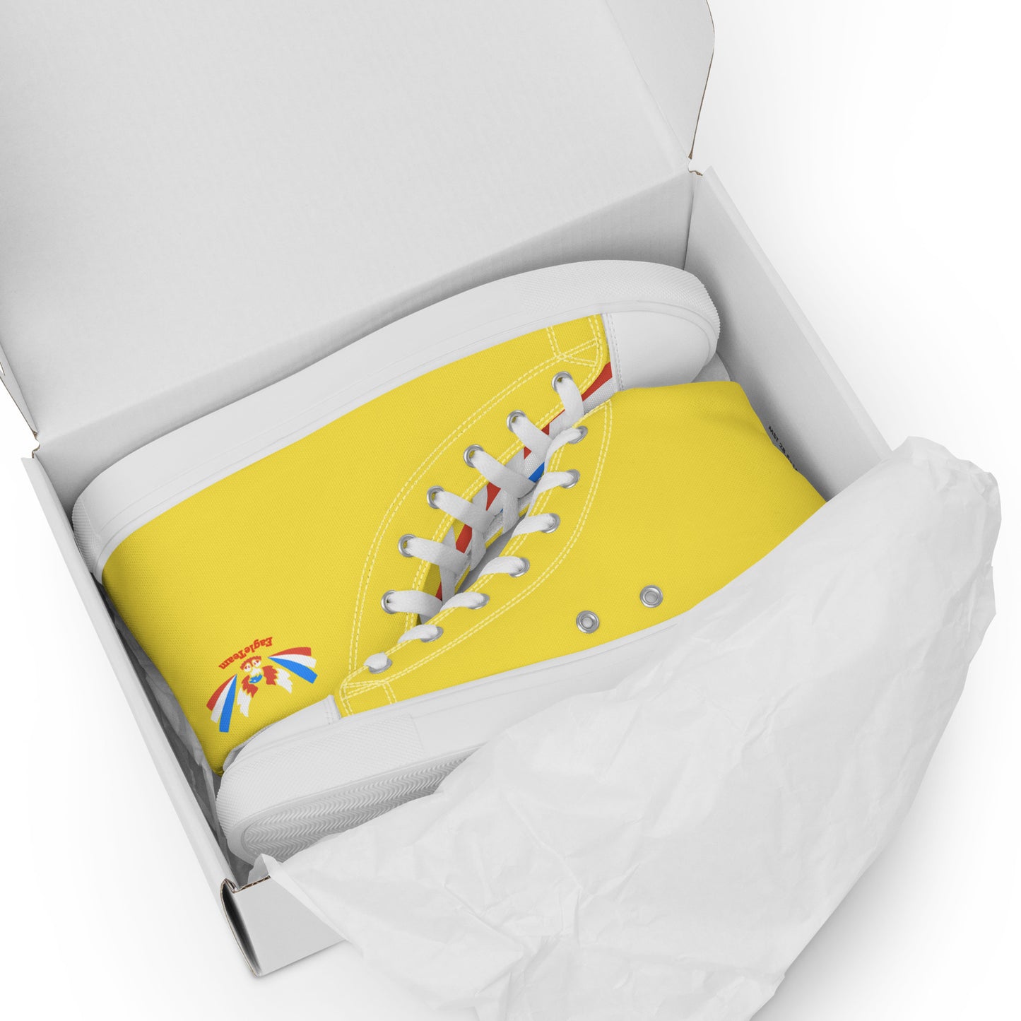 ET80 Yellow high top canvas shoes