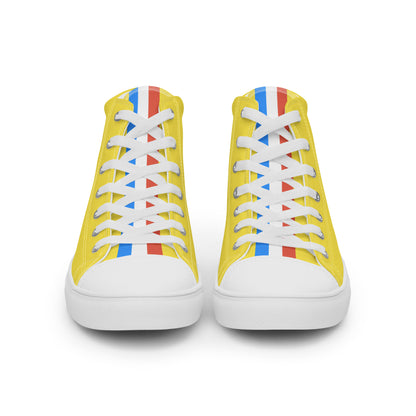 ET80 Yellow high top canvas shoes