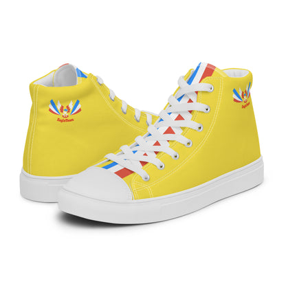 ET80 Yellow high top canvas shoes