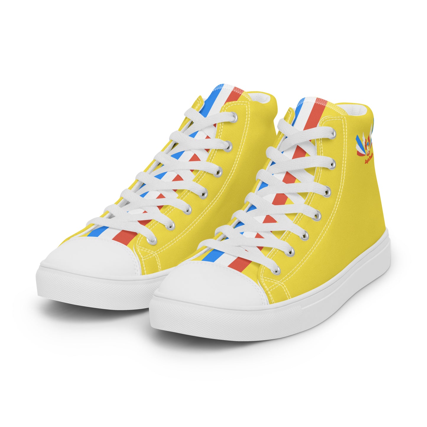 ET80 Yellow high top canvas shoes